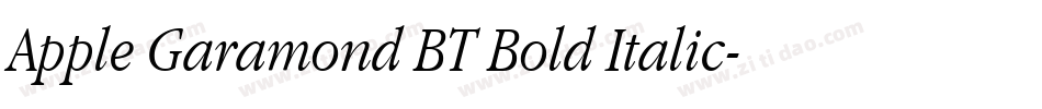 Apple Garamond BT Bold Italic字体转换